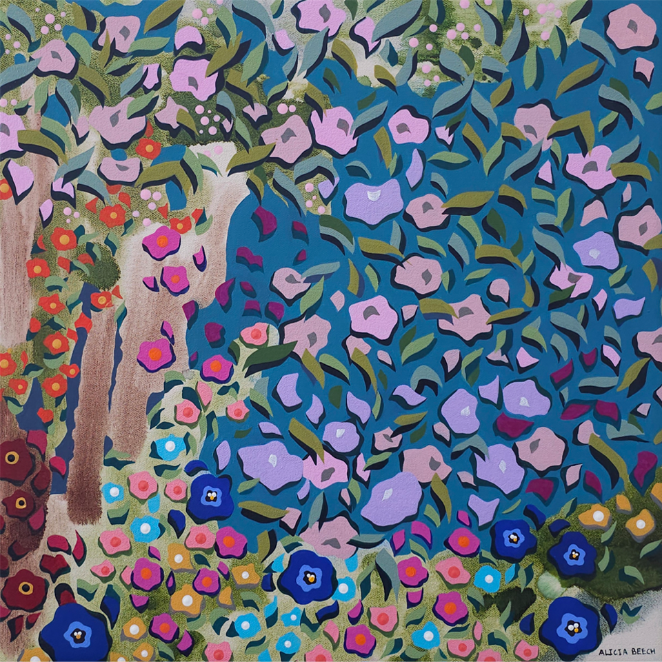 Alicia Beech | Kindred Exhibition | Wild Blossoms | Original Painting | Turua Gallery | Floral