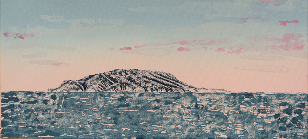 Little Barrier original lithograph by Kylie Rusk