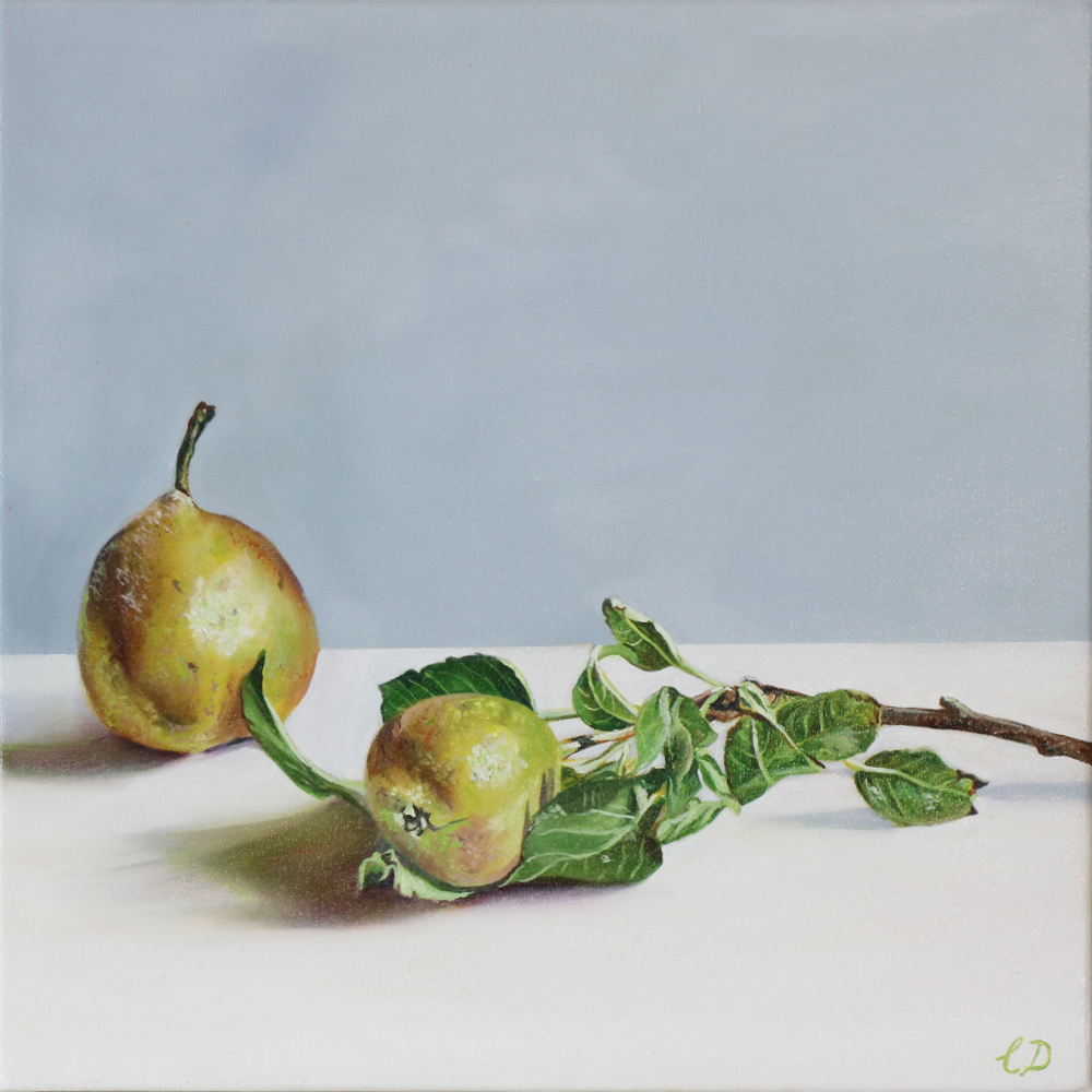 Autumn Pears oil on linen canvas Lee Dewsnap