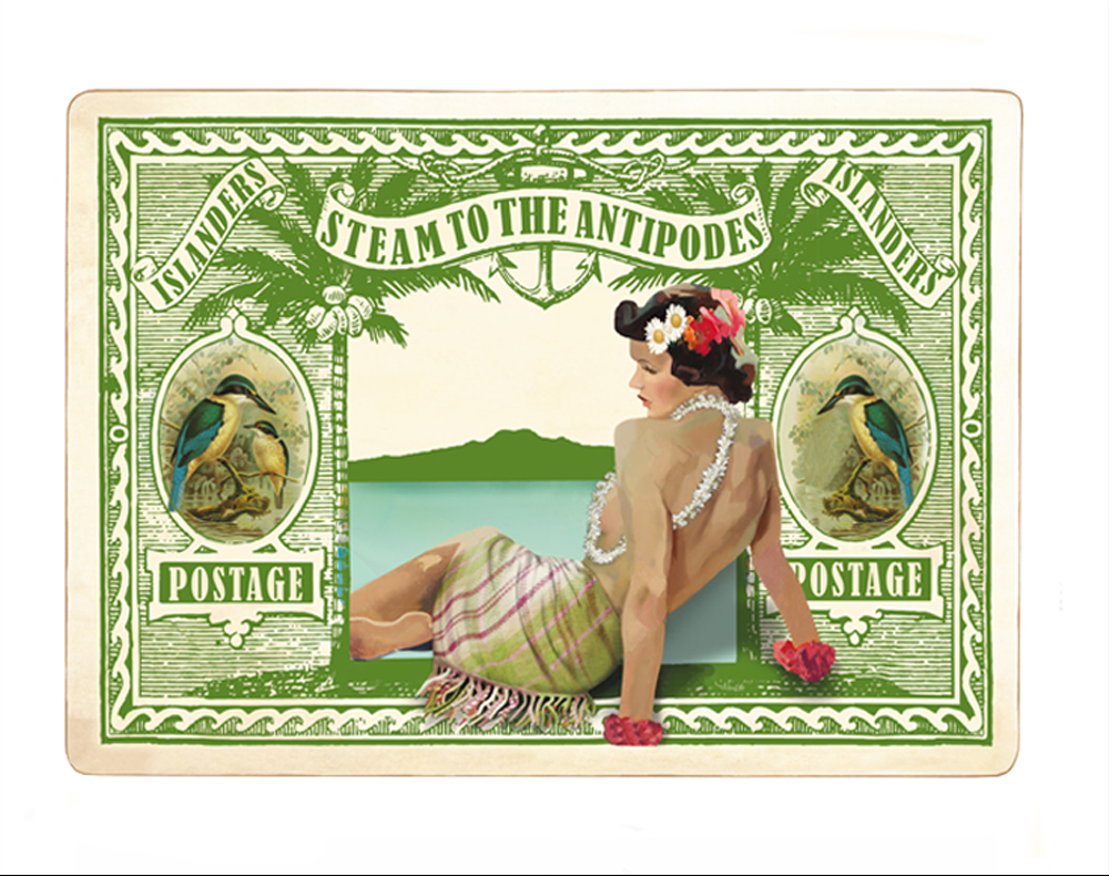 Green Antipodes Stamp