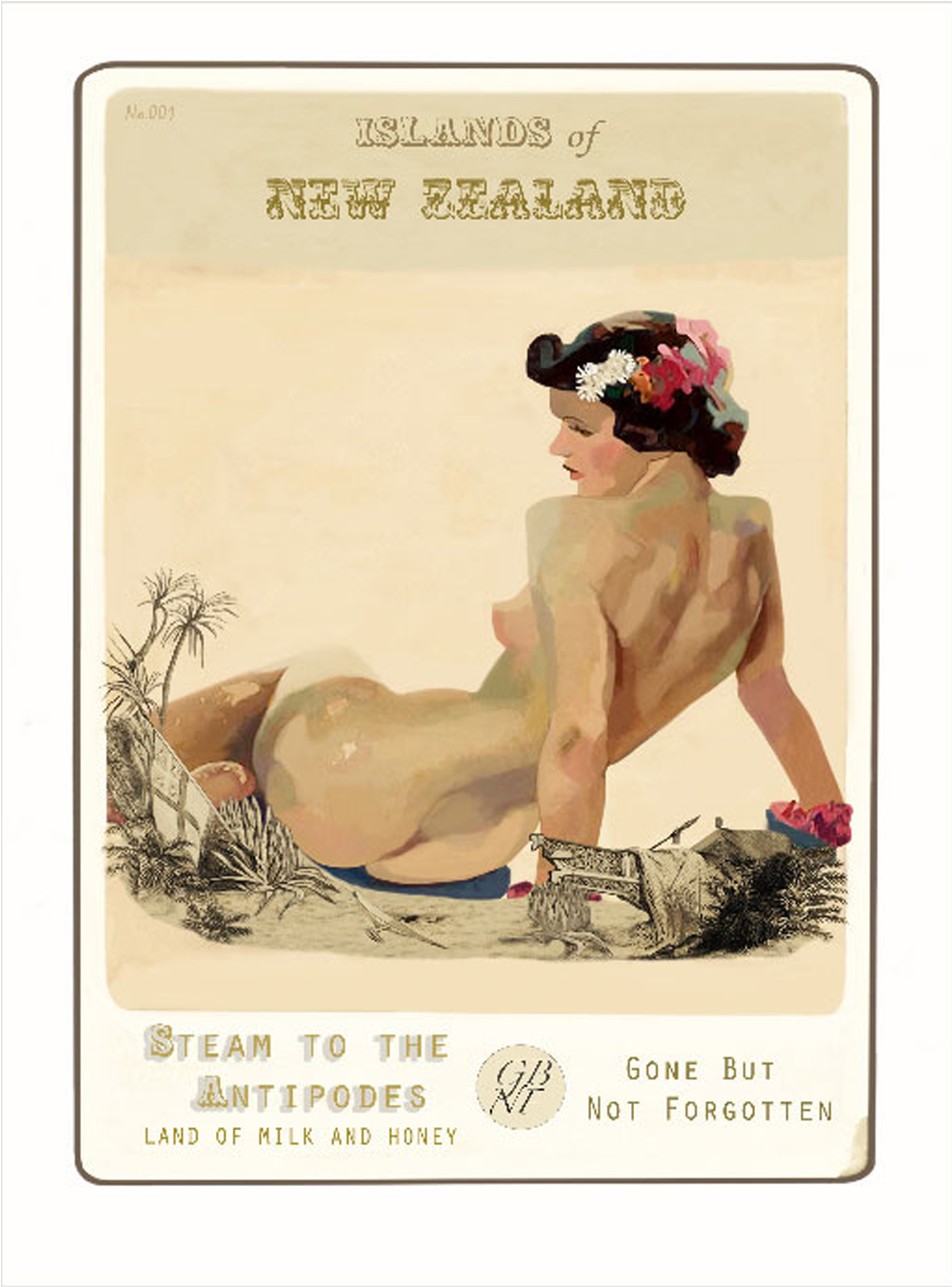 Steam to the Antipodes Limited Edition print from Marika Jones