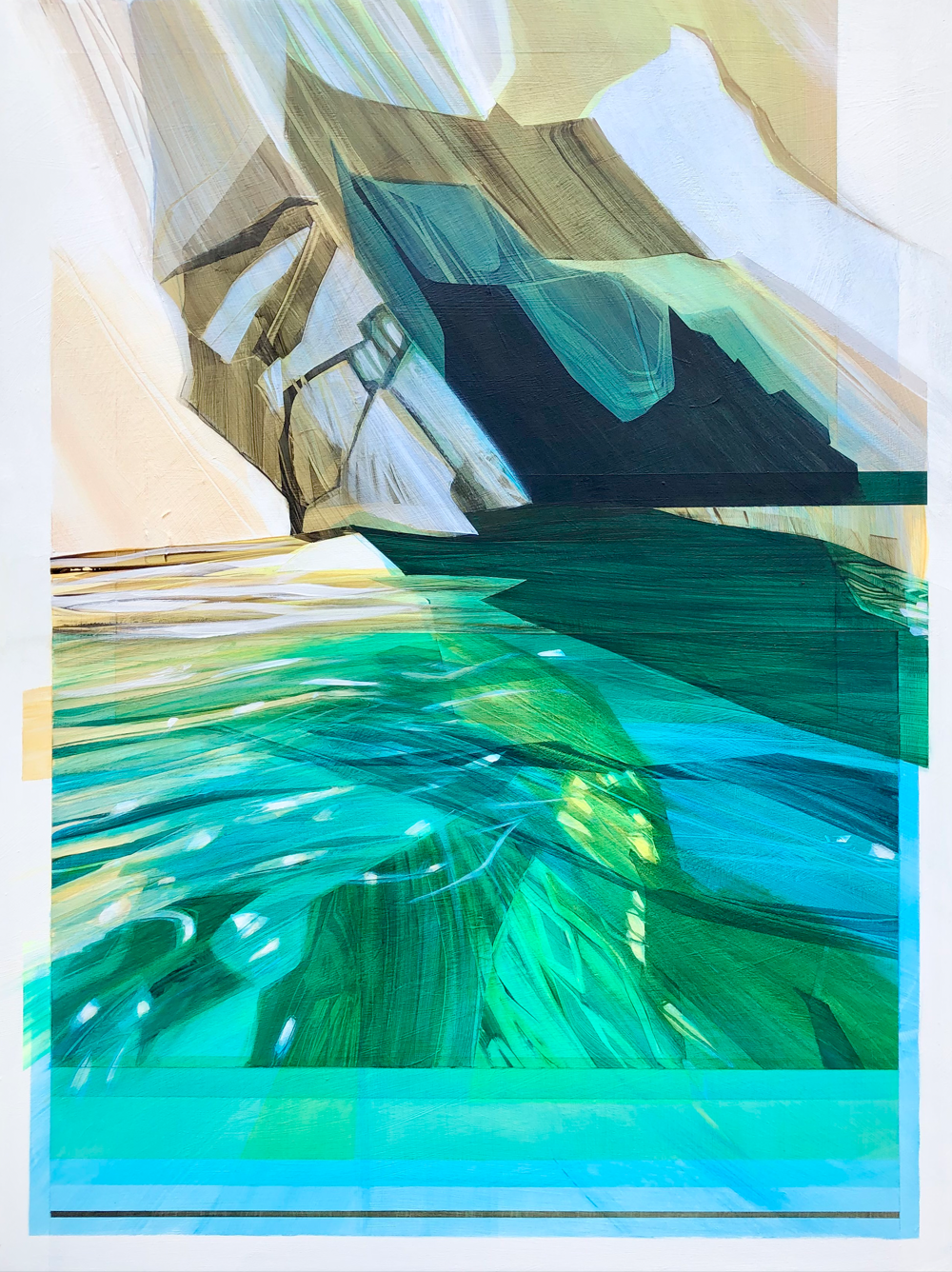 Green Light Original painting Seascape Michelle McIver