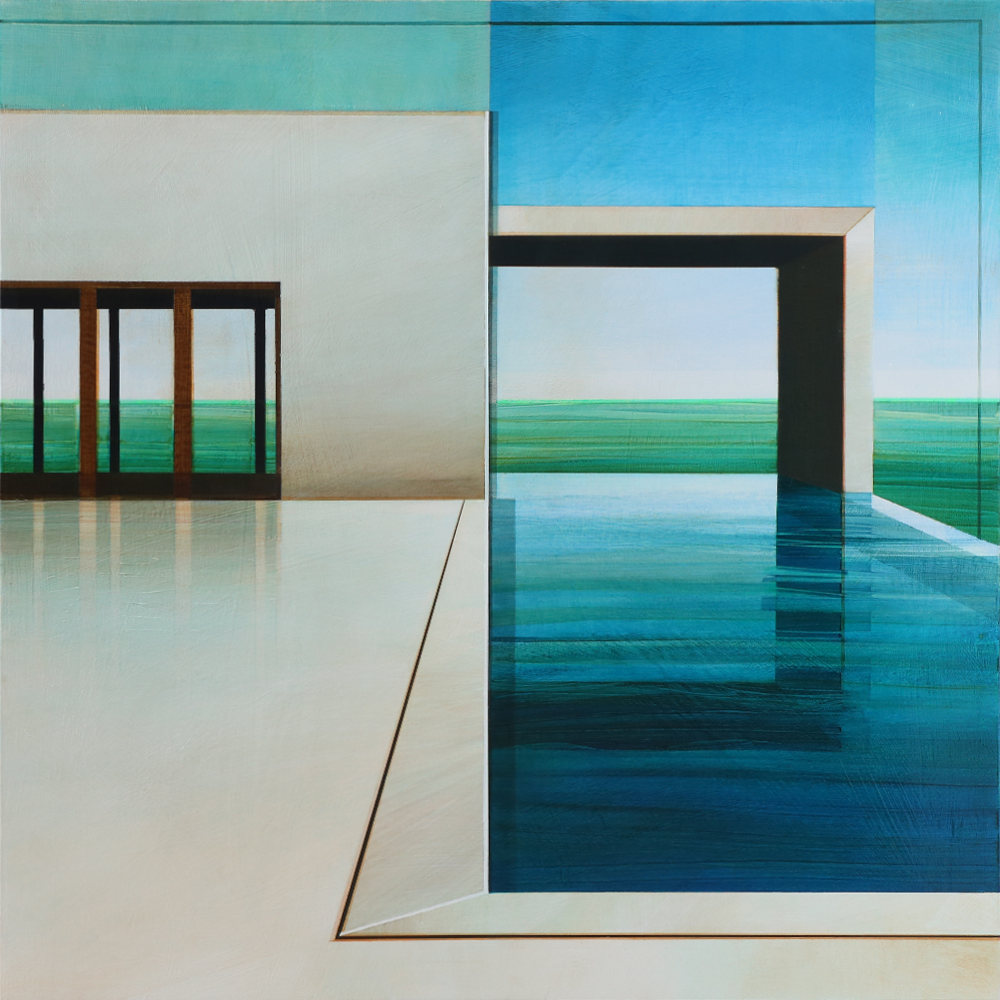 Michelle McIver Haven acrylic on boxed ply framed