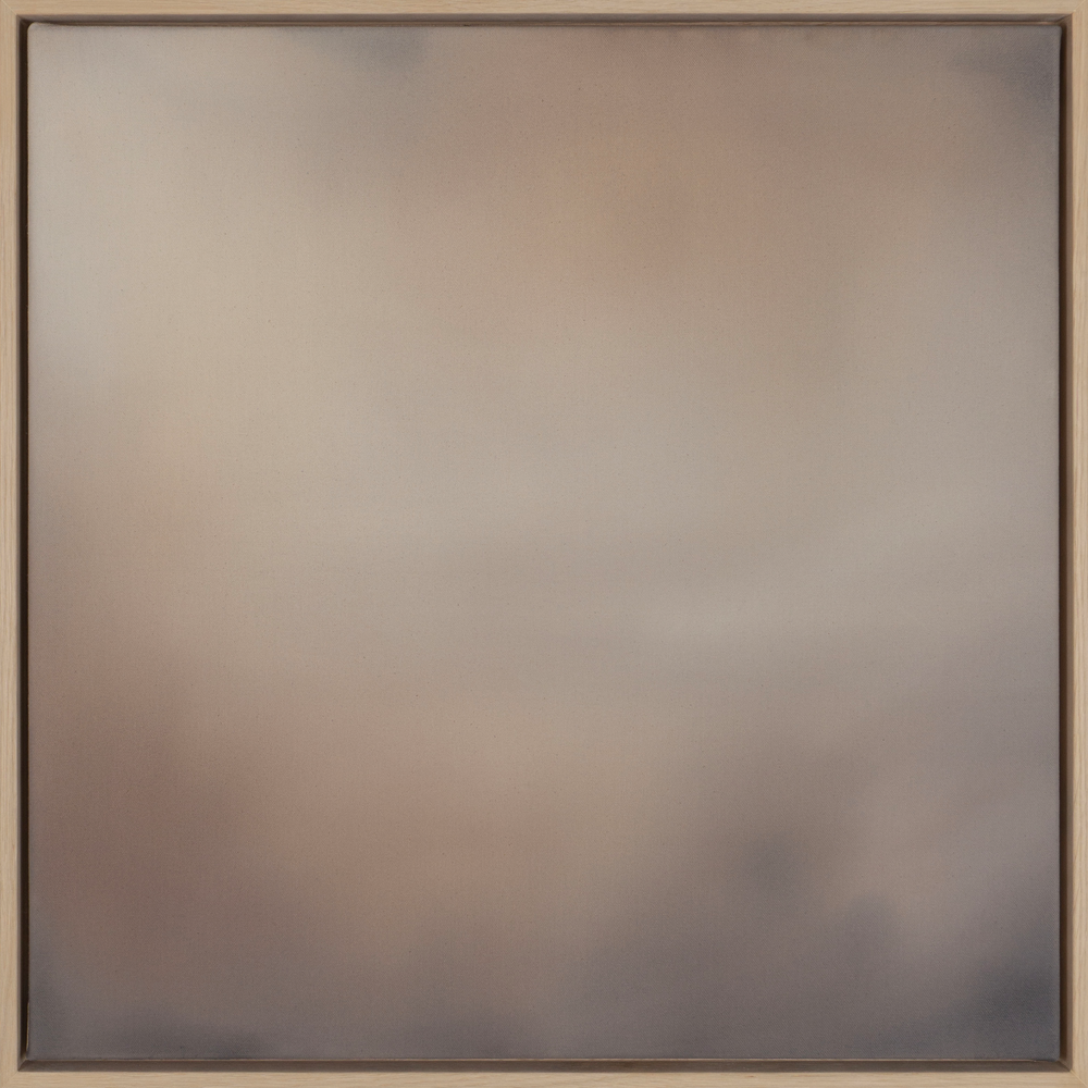 Michelle Wilkin | Milk and Honey | Acrylic on raw natural canvas with matt varnish, framed in white oak | Painting | Shift into Neutral Exhibition | Turua Gallery