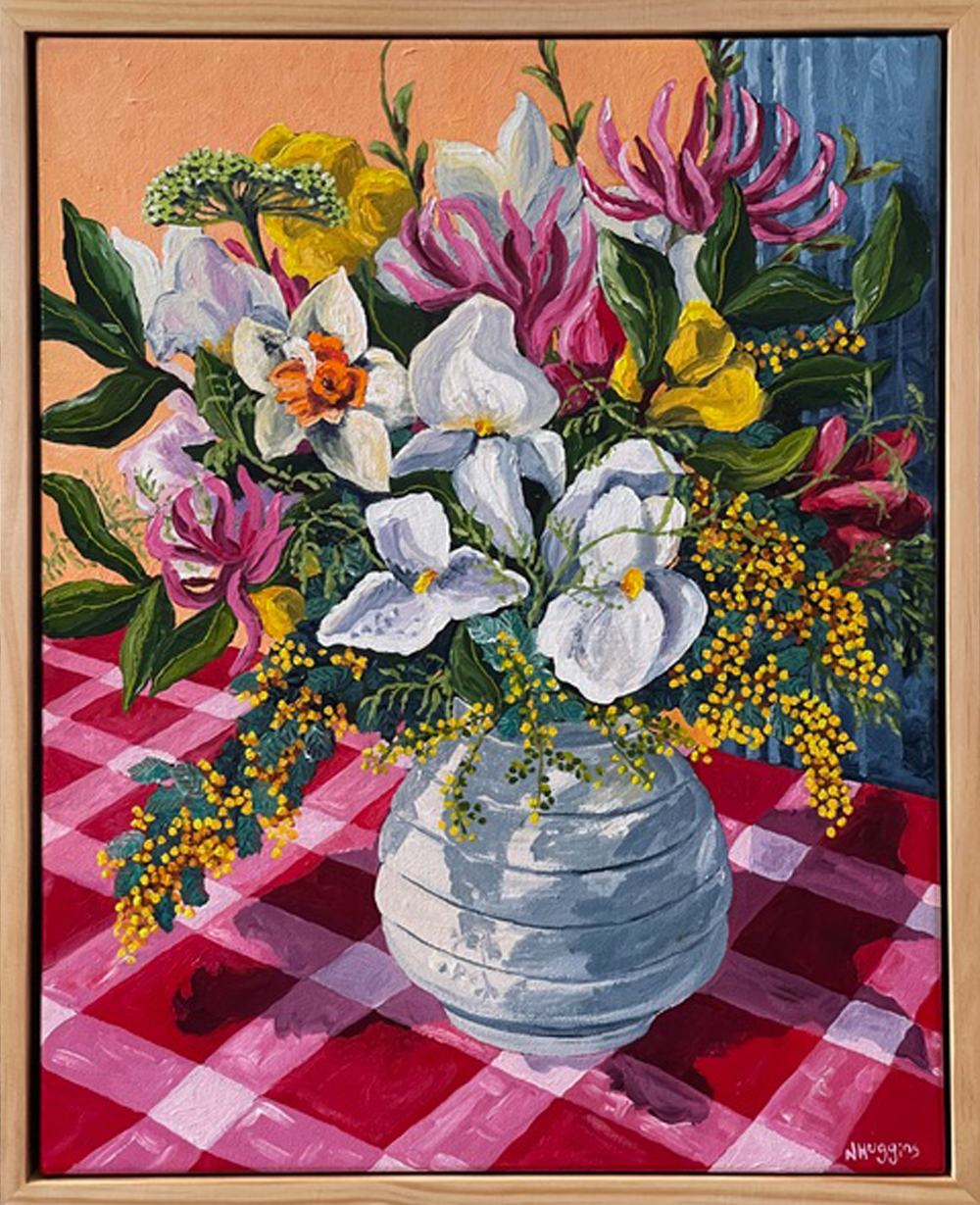 A Morning with Pierre original painting Narelle Huggins