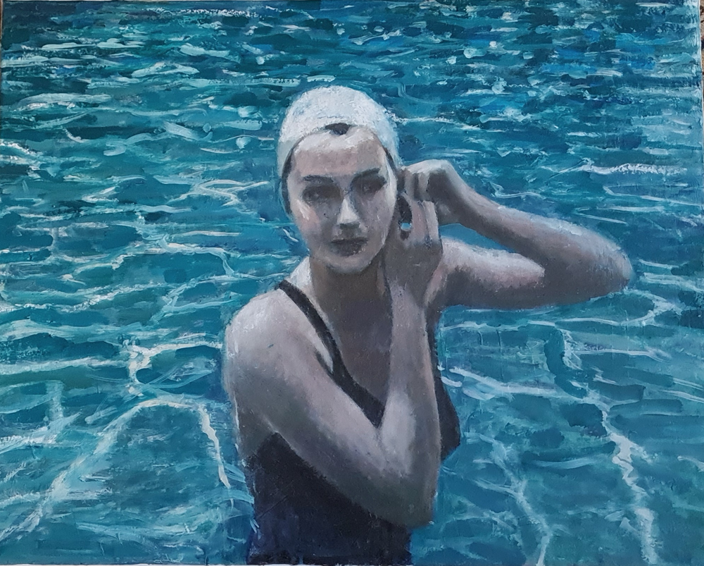 Bathing Cap | Belinda Wilson | Original Artwork | Painting | Neighbourhood 2026 Exhibition | Turua Gallery