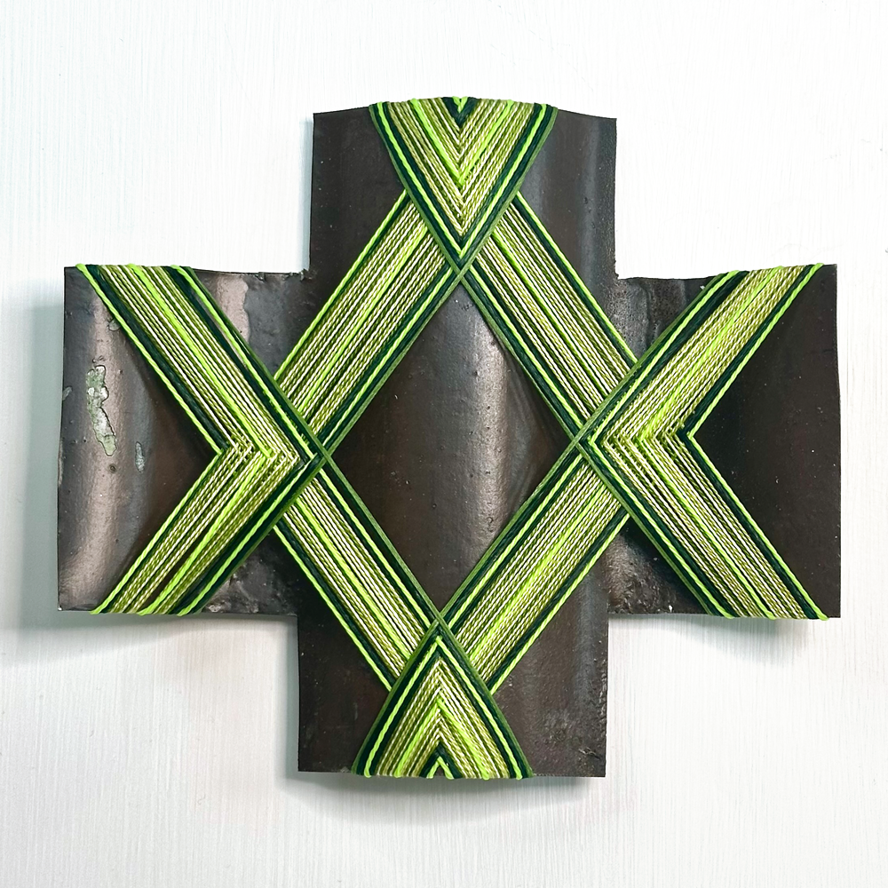 Browns Island 3 | Gilly Sheffield | Corrugated Rescued Iron | Sculpture | Neighbourhood 2026 Exhibition | Turua Gallery