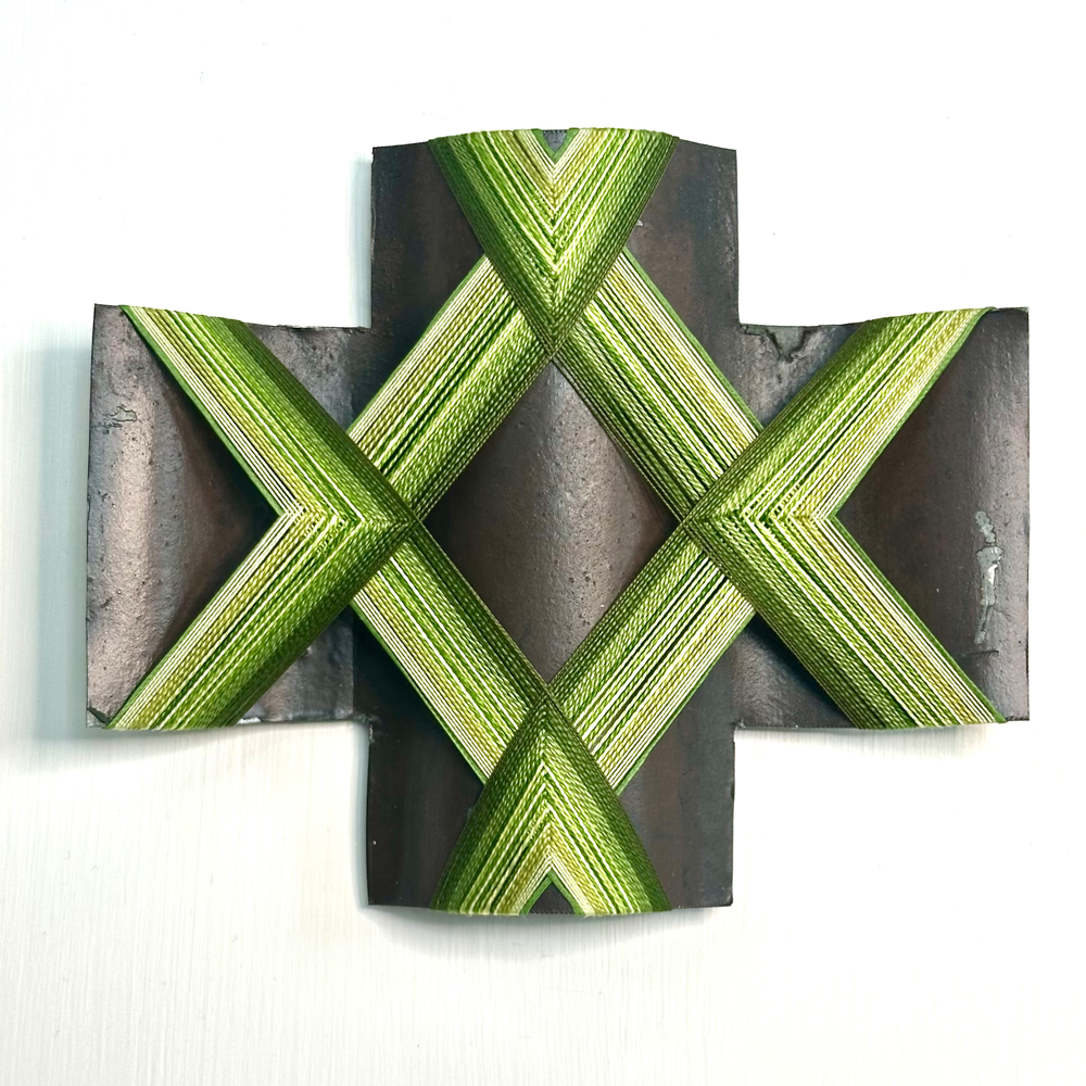 Browns Island 2 | Gilly Sheffield | Corrugated Rescued Iron | Sculpture | Neighbourhood 2026 Exhibition | Turua Gallery
