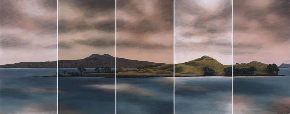 Twilight over Browns Island | Kylie Rusk | Original Artwork | Neighbourhood 2026 Exhibition | Turua Gallery