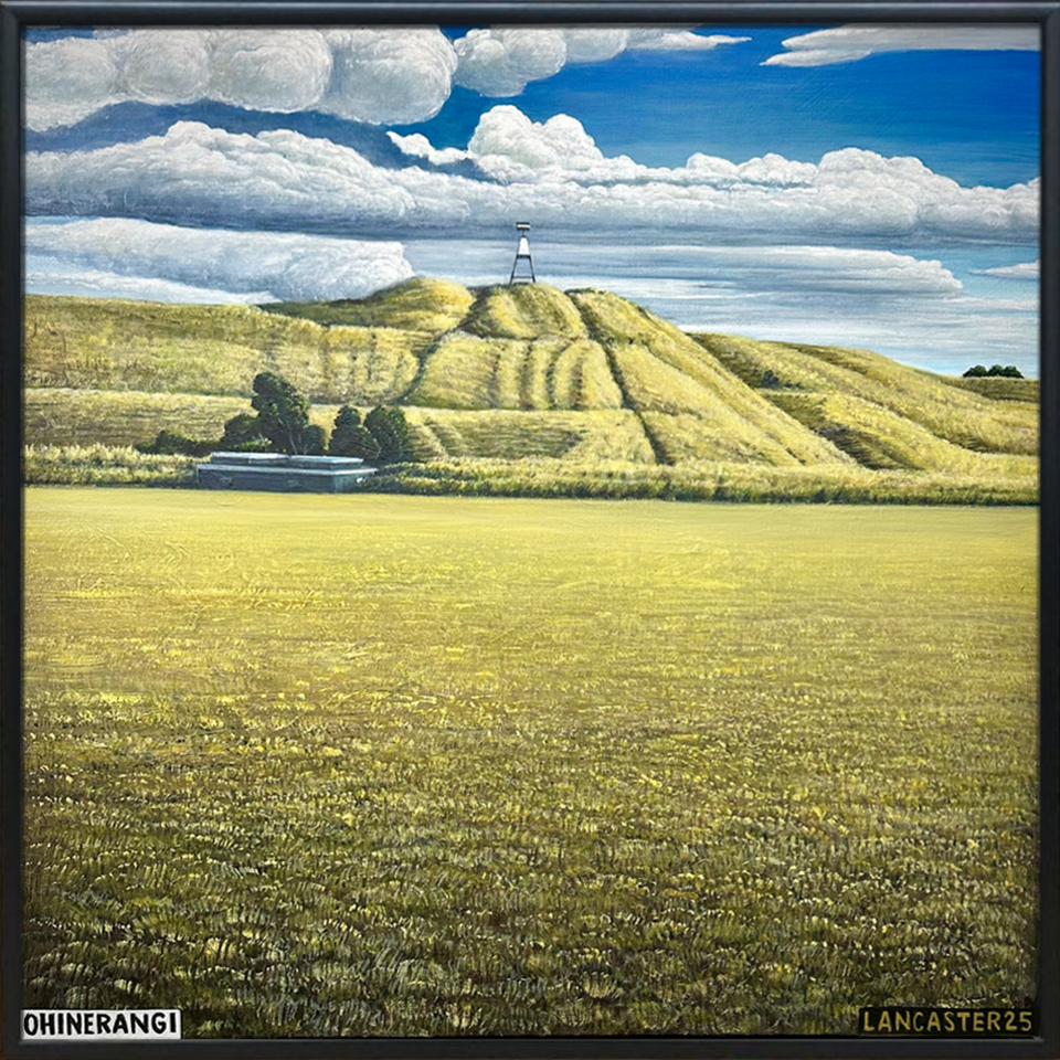 Ohinerangi, 2025 Josh Lancaster Original painting &quot;Our Backyard&quot; Exhibition