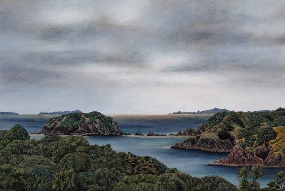 Tutukaka Looking South Kylie Rusk painting Our Backyard exhibition