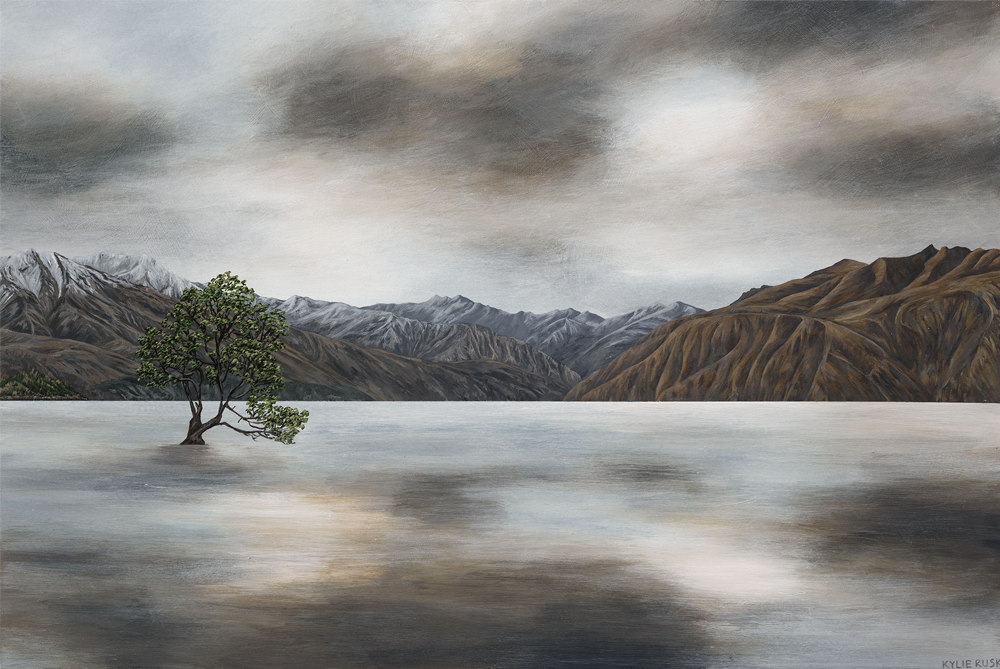 Dusk at Wanaka Kylie Rusk Painting Our Backyard Exhibition