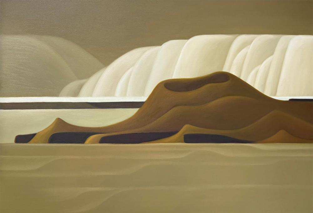 Browns Sean Beldon Oil painting "Our Backyard" Exhibition