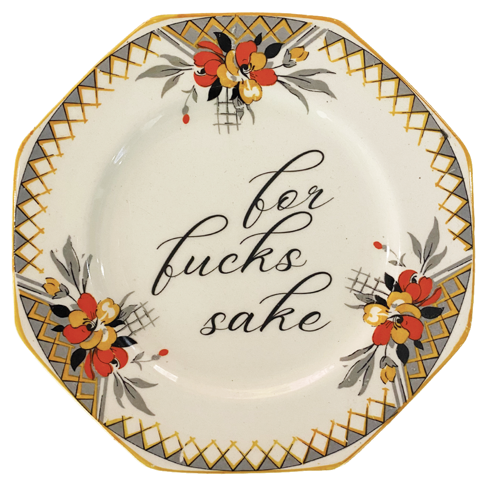 Art Deco for Fuck Sake plate by Philina Den Dulk