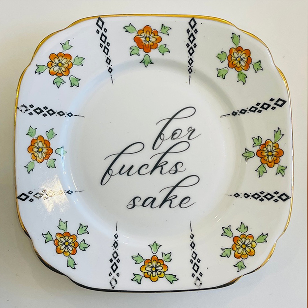 Art Deco II For Fucks Sake Plate by Philina Den Dulk
