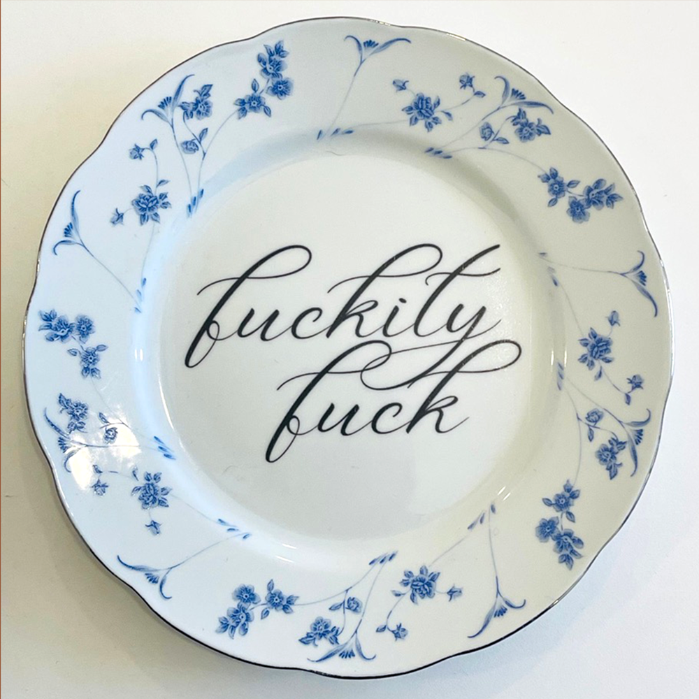 Something Blue Fuckity Fuck Plate by Philina Den Dulk