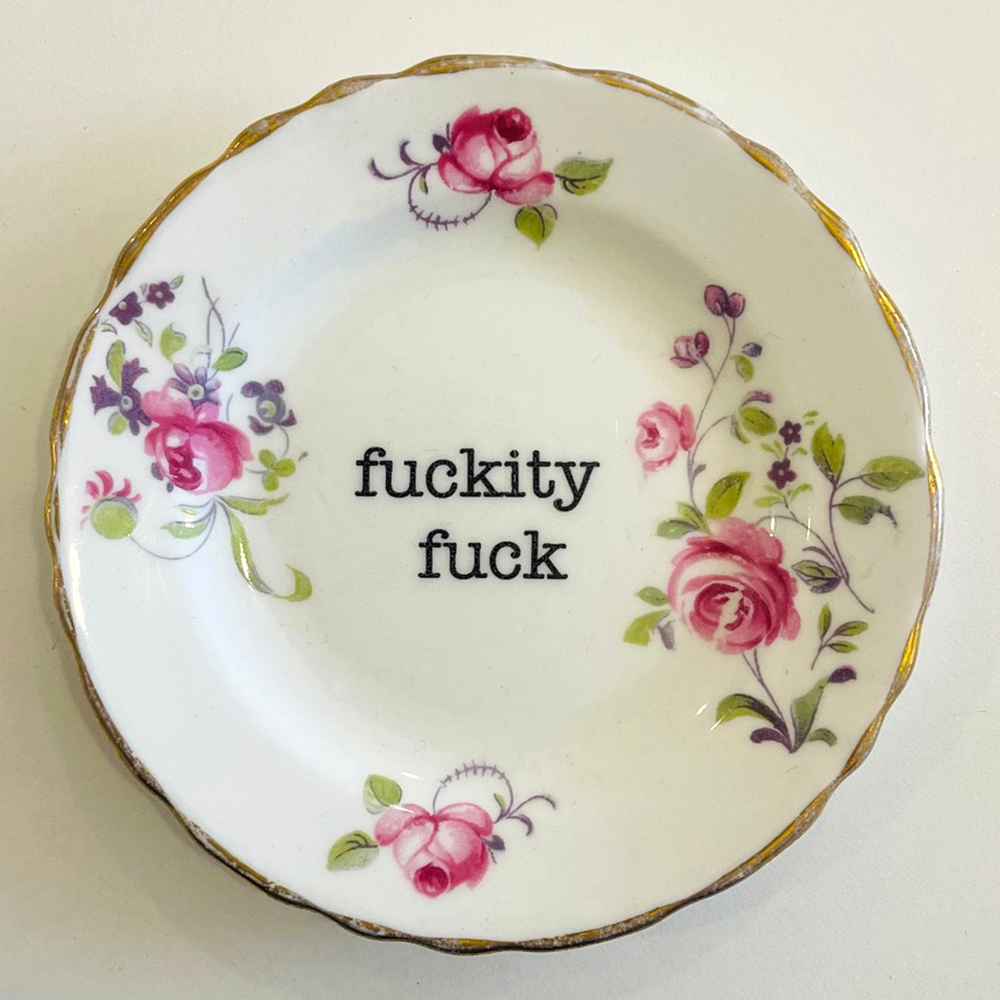 Sweet Roses Fuckity Fuck Plate by Philina Den Dulk