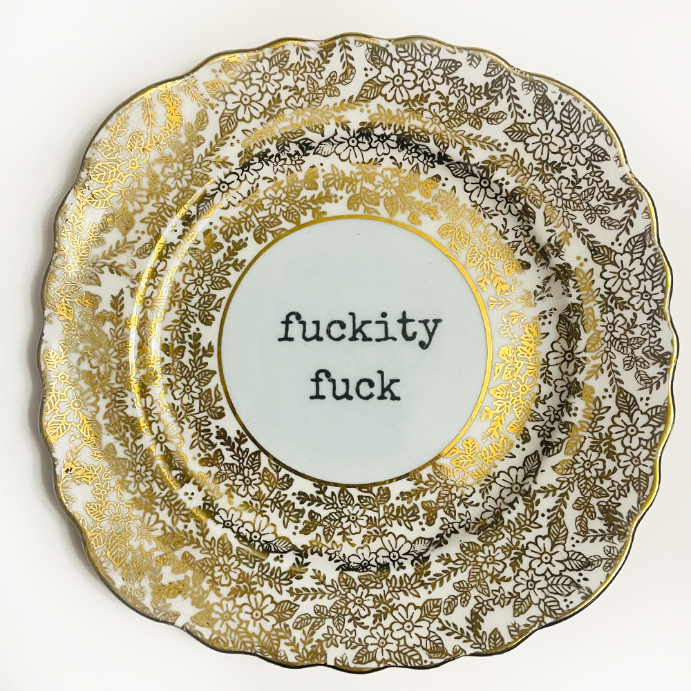 Gold | Fuckity Fuck Series | Upcycled China | Philina Den Dulk