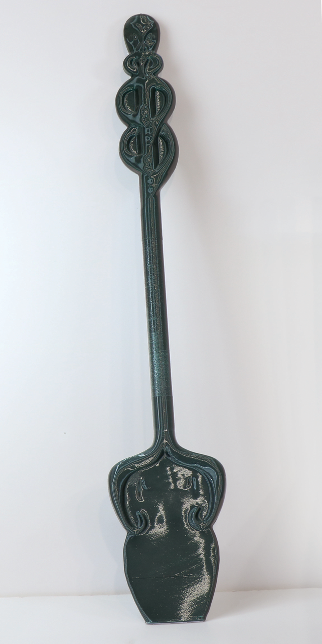 Snizzle Stick Dark Green 3D printed recycled plastic