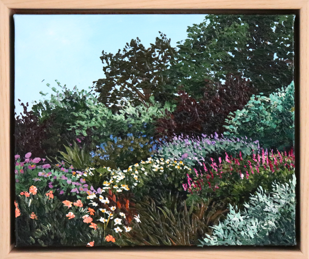 Almost Summer | Rachael Mayne | Floral acrylic painting | Framed | Turua Gallery