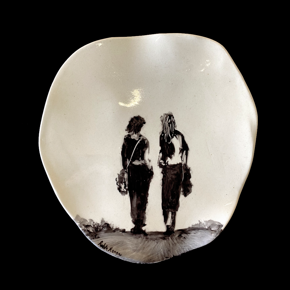 Robin Ranga, ceramic plaque, There Is Only One Of Me #204