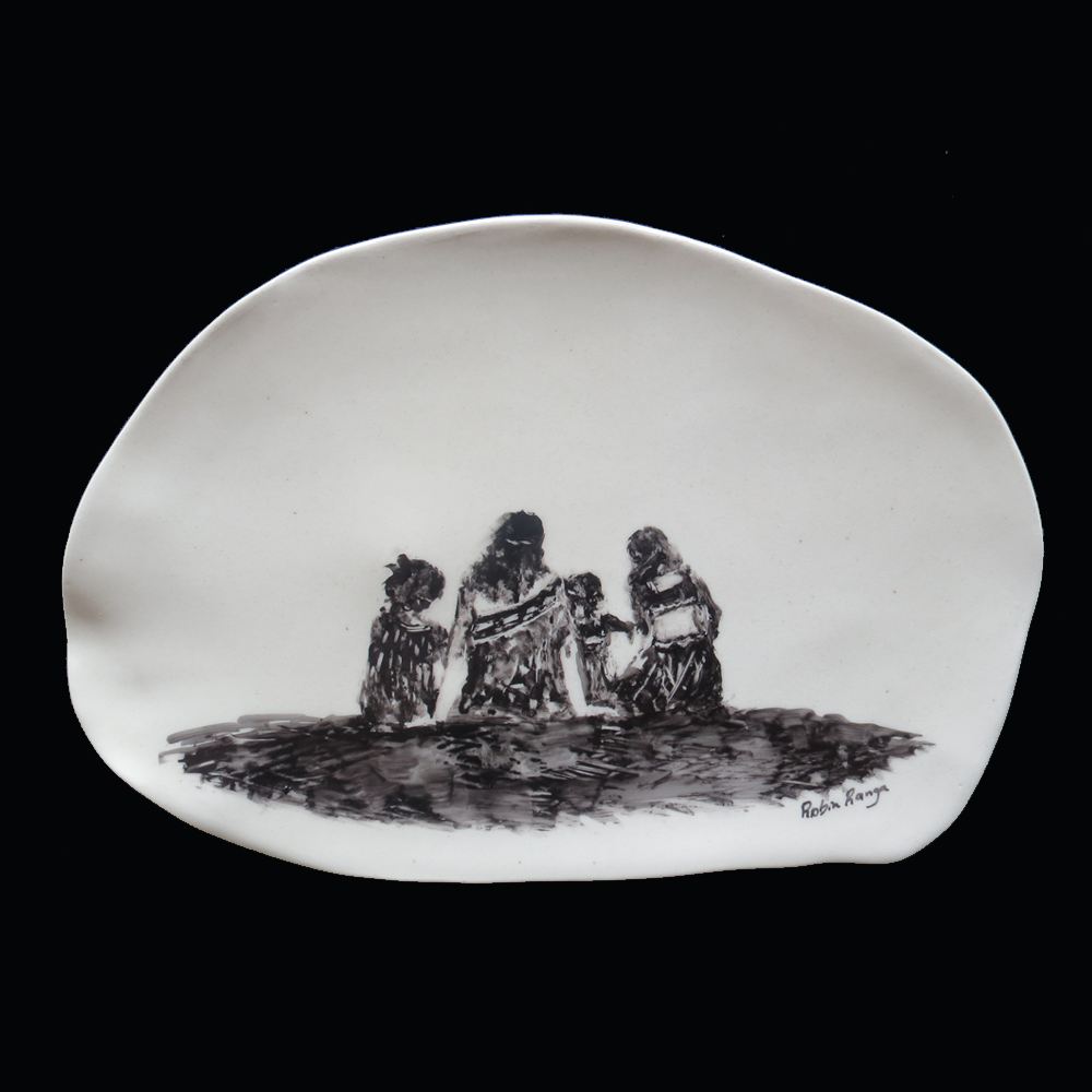 There Is Only One Of Me #215, Robin Ranga, Ceramic wall plaque