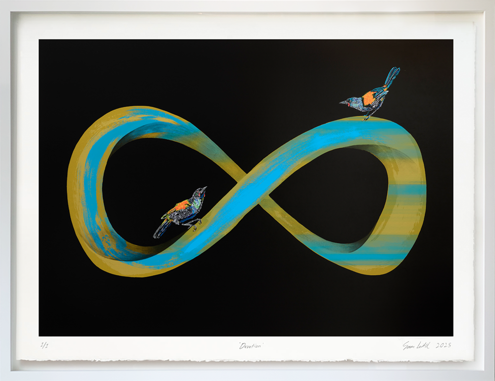 Sam Leitch Devotion - On The Blue Screen print limited edition 