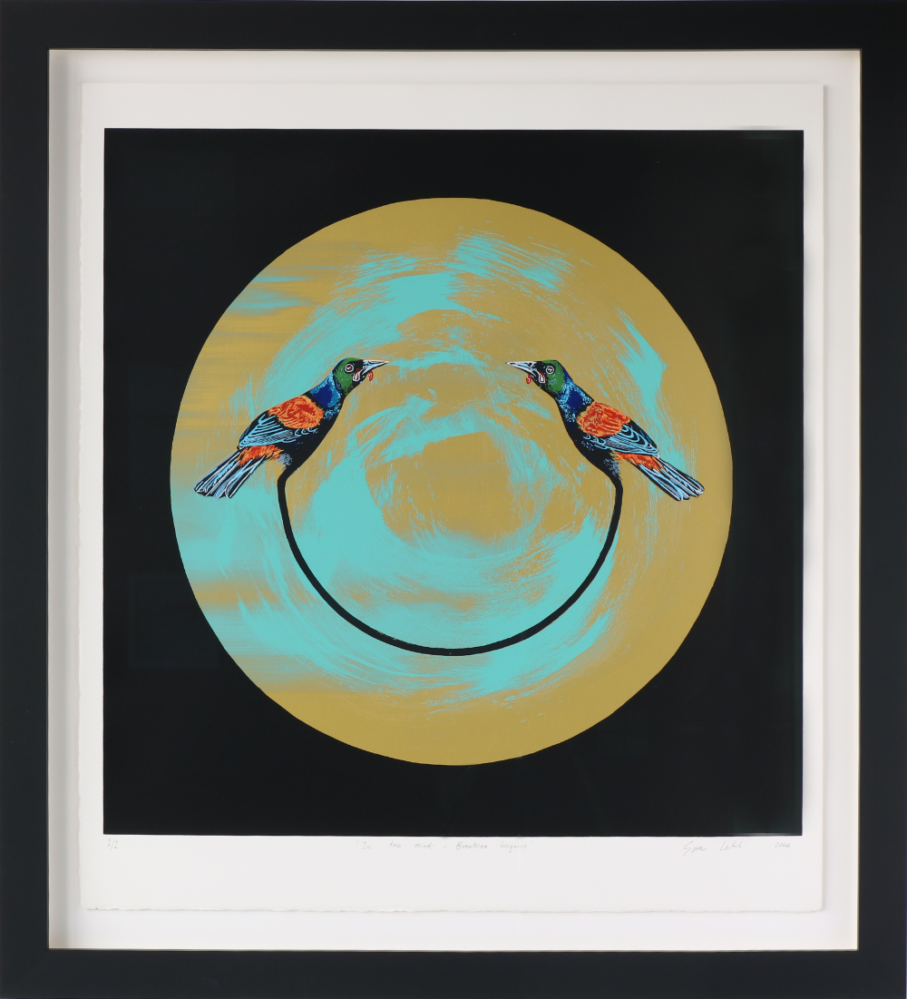 In Two Minds | Turquoise Sam Leitch single edition screen print