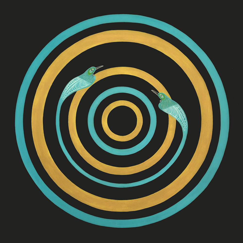 We Should Just Stay There Oil and epoxy with resin by Sam Leitch