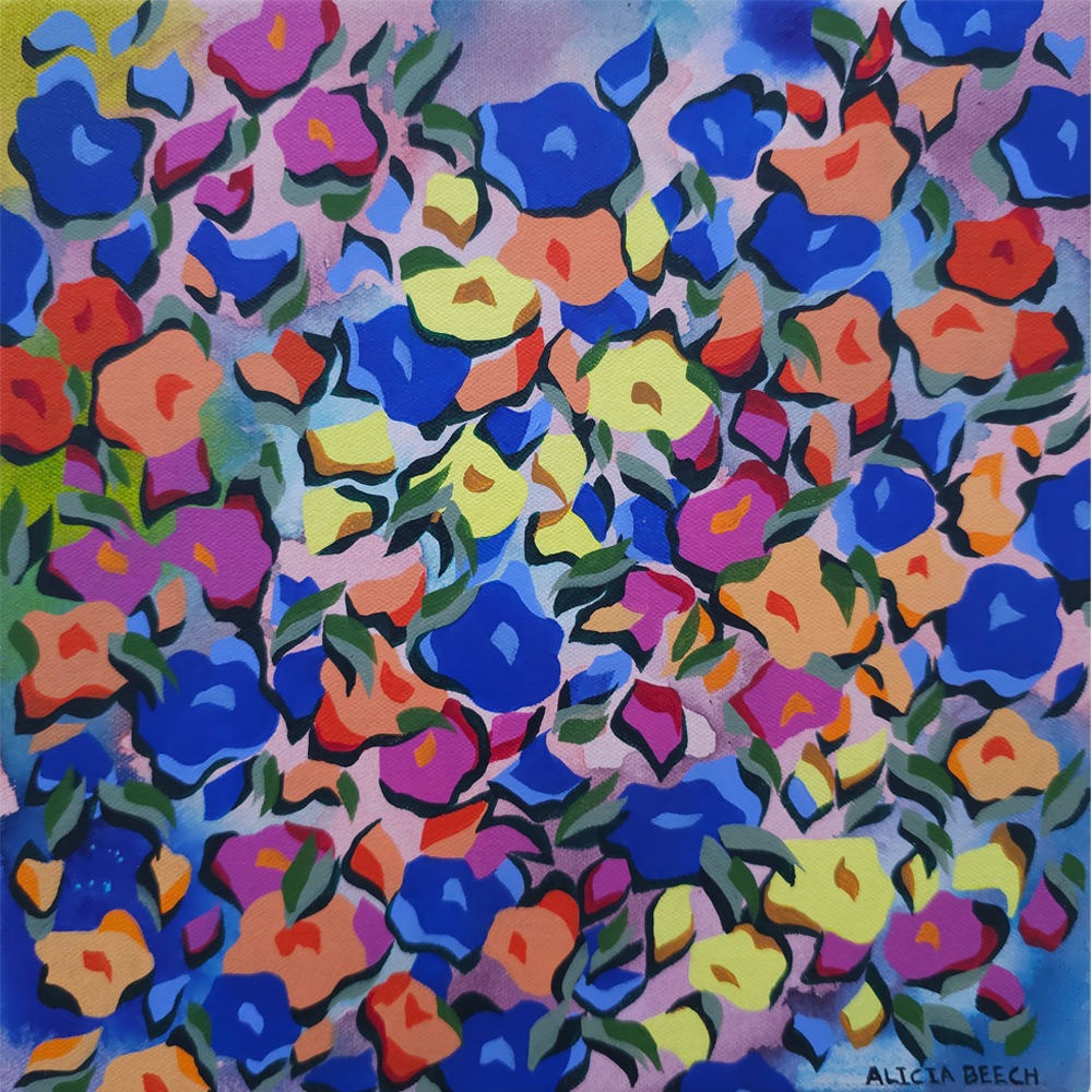 Alicia Beech | Peaches | Turua Tiny Show 2025 | Original Painting | Turua Gallery