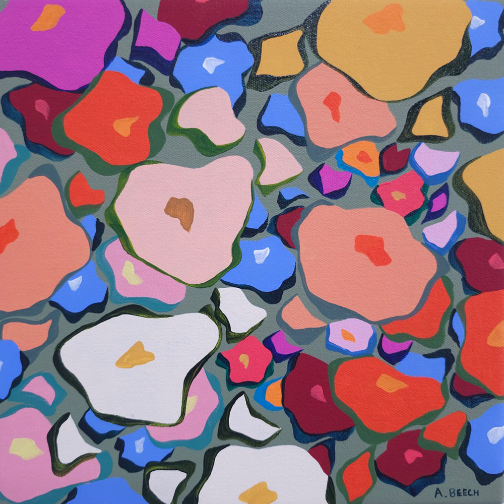 Aster acrylic on canvas Alicia Beech