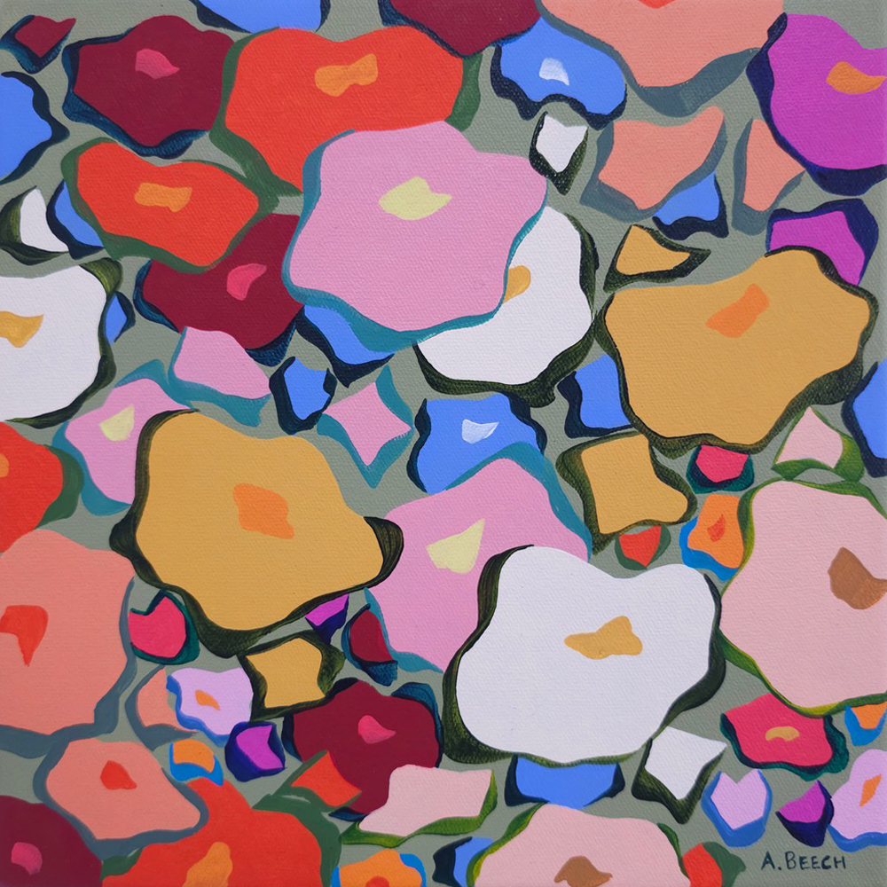 Cosmos acrylic on canvas Alicia Beech