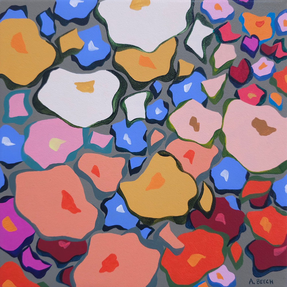 Phlox acrylic on canvas Alicia Beech