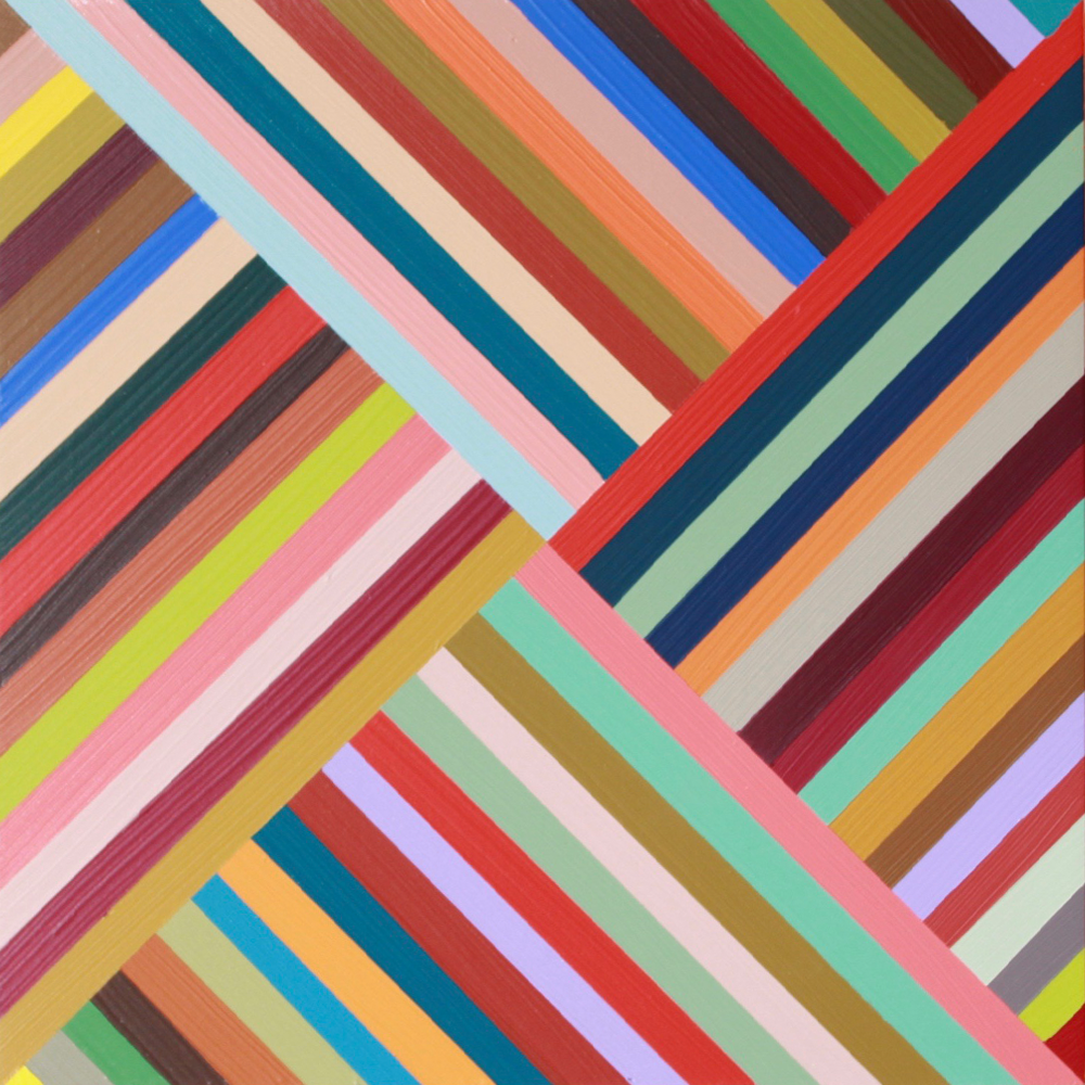 Colour knot 17 acrylic on boxed board Annie Smits Sandano