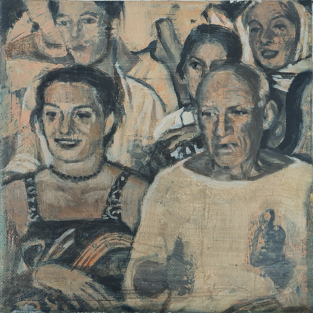 Picasso et al at the bullfight oil on canvas Belinda Wilson