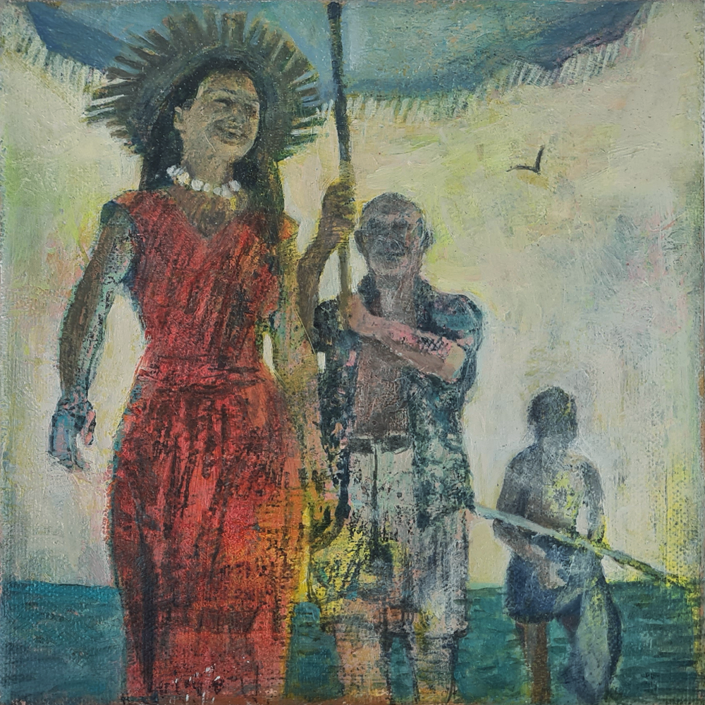 Picasso and Francoise oil on canvas belinda wilson 