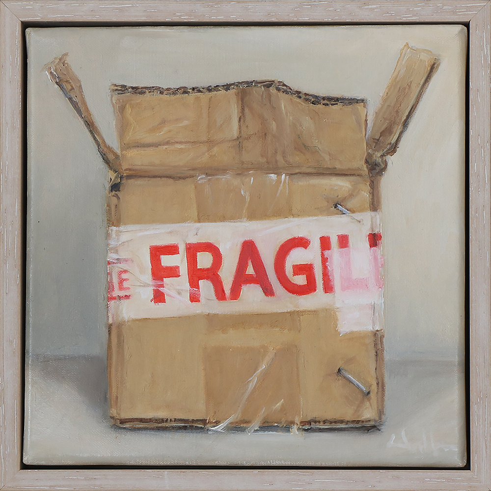 A Precious Little Parcel oil on canvas framed dean wallace