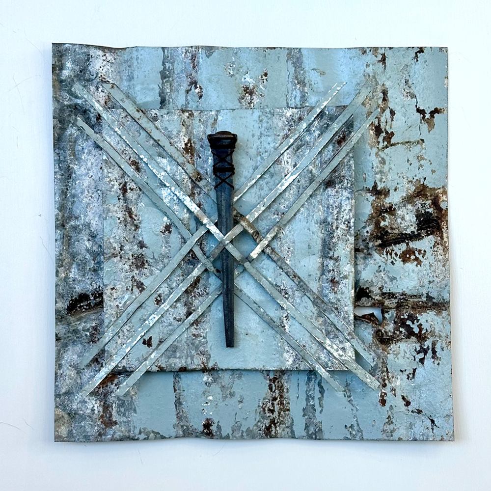 The Ties That Bind, Gilly Sheffield, Iron sculpture wall hanging 