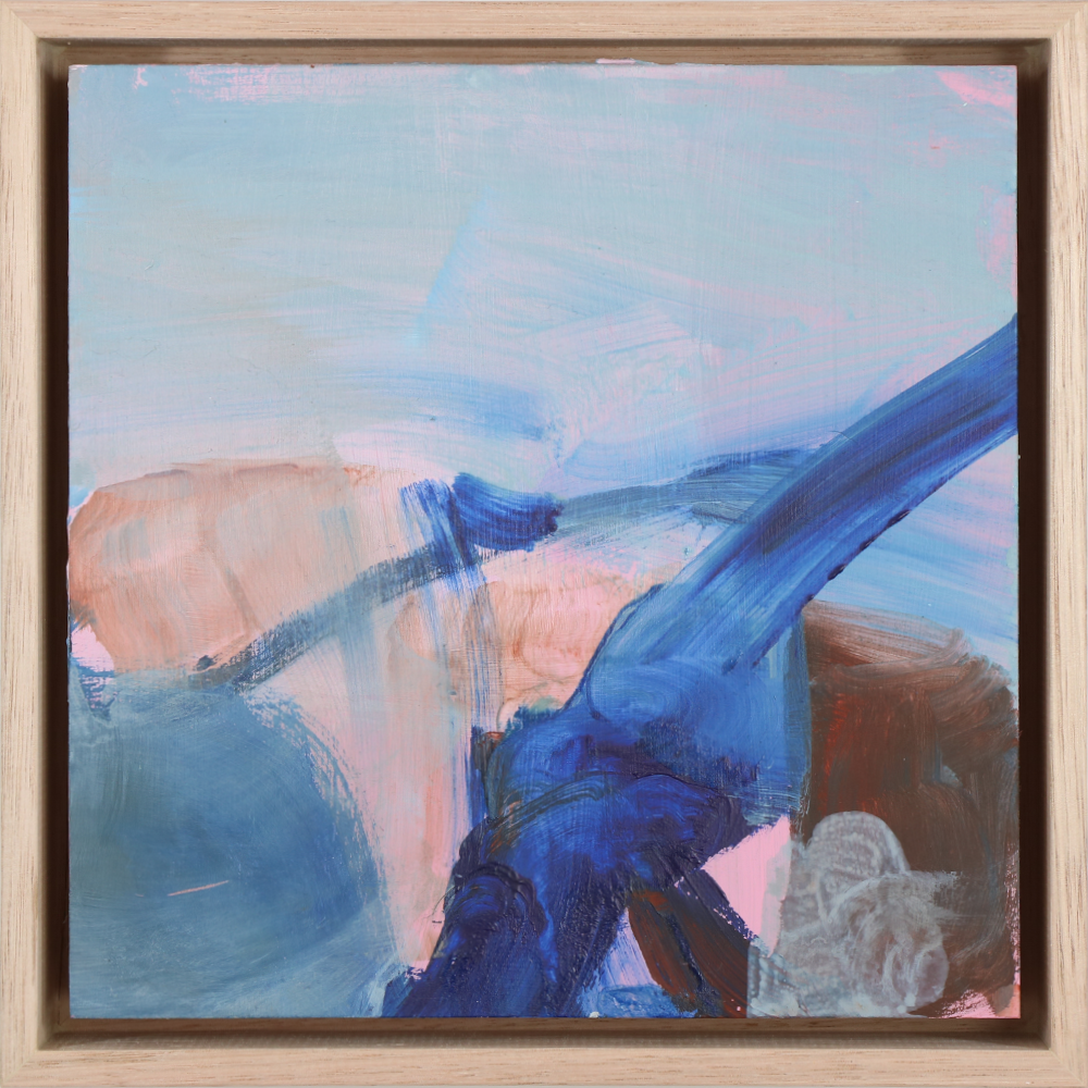 For a Moment IV, acrylic on board, framed, Helen Dean