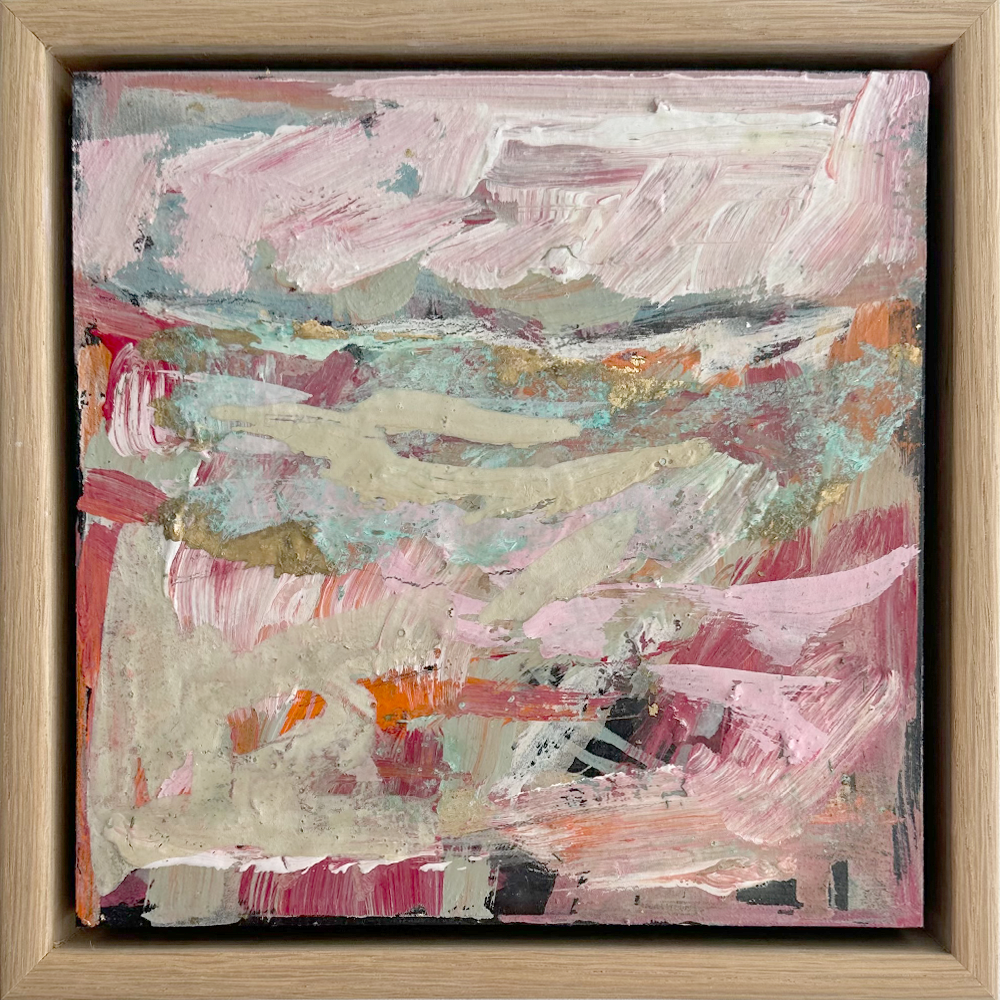 Love of the Land II, mixed media on canvas, framed in oak, Jody Hope Gibbons