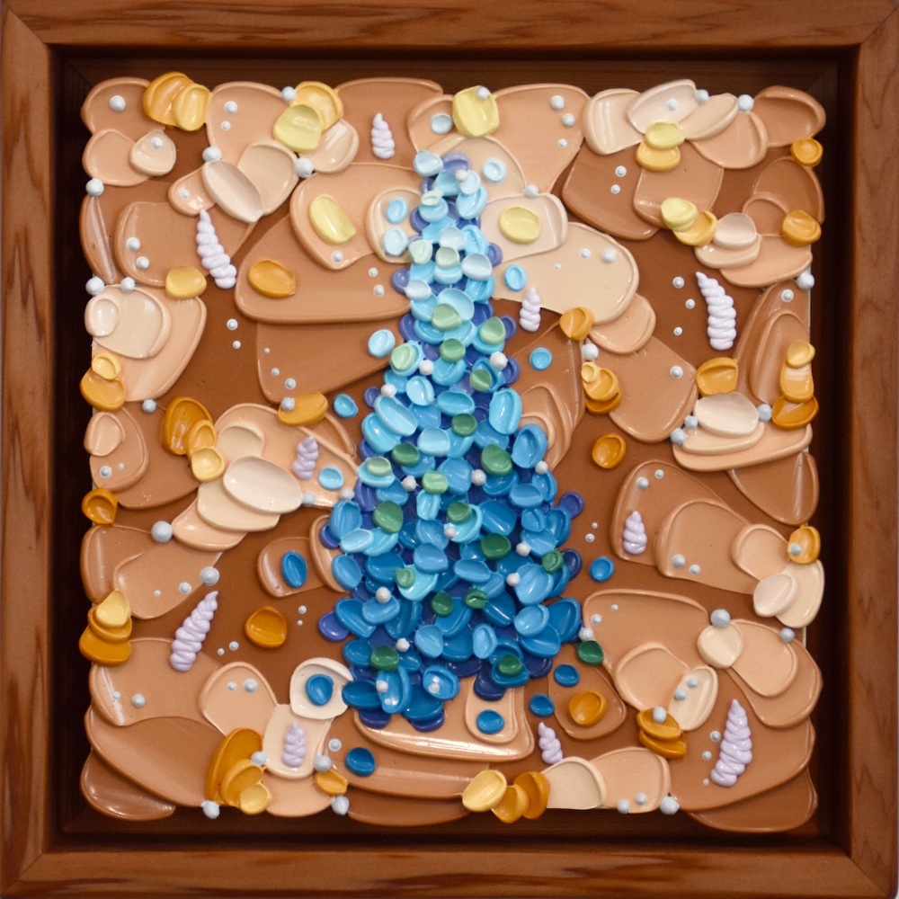 Mini Lupin, oil on board, framed, Josh davison