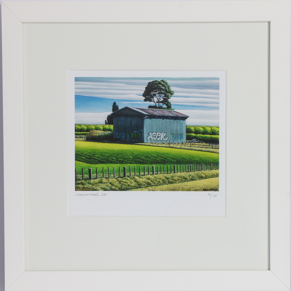 Rural Nightlife | Josh Lancaster | Limited Edition Print Framed | Turua Tiny Show 2025 | Turua Gallery