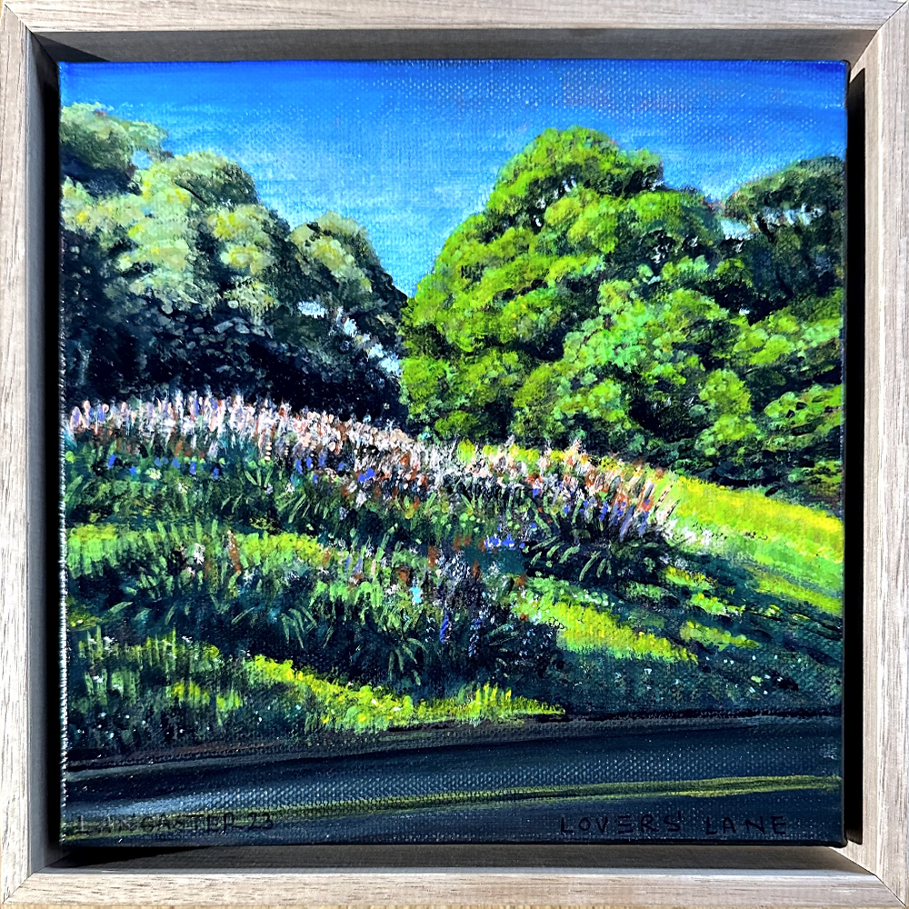 Lovers Lane, acrylic on canvas, framed, Josh Lancaster