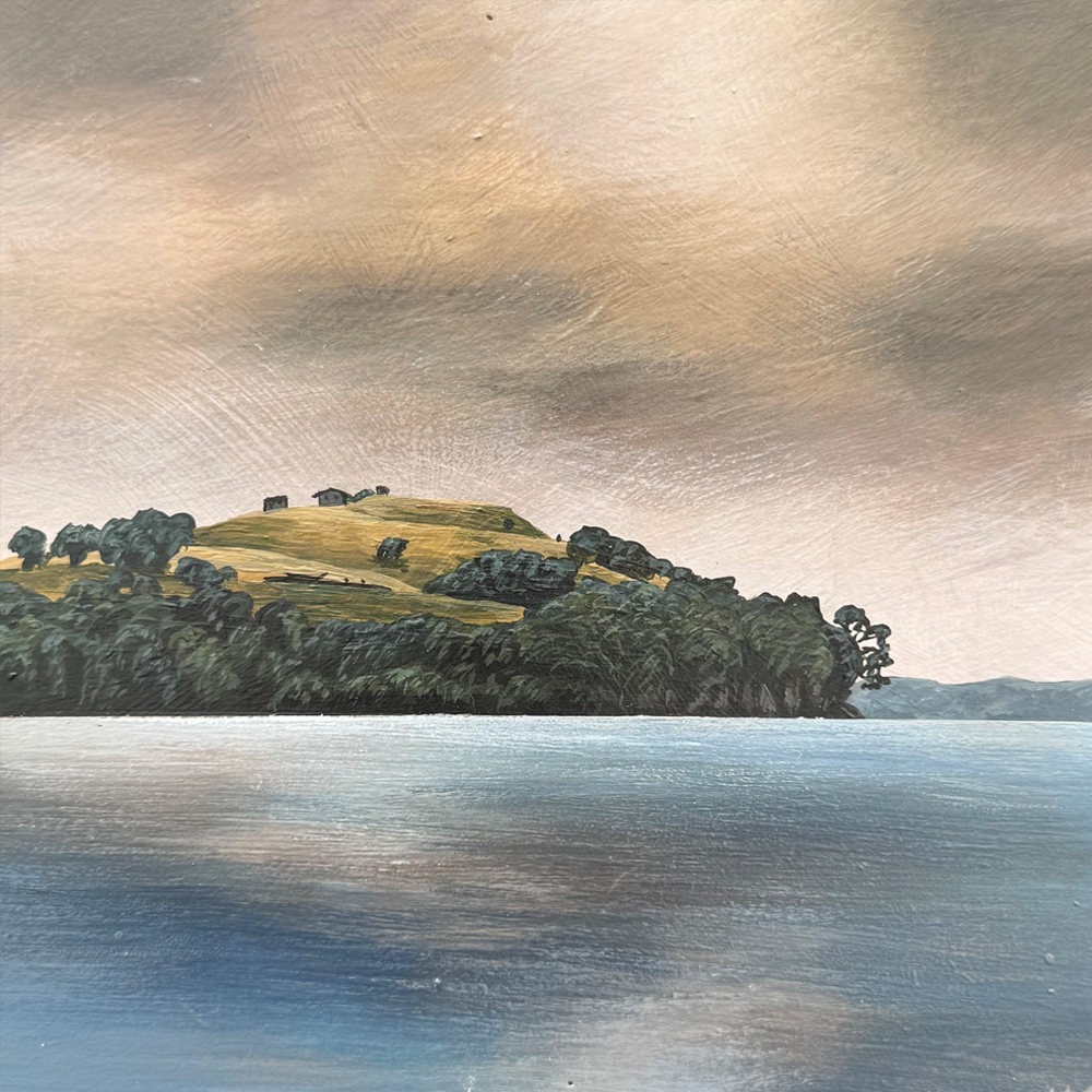 Kylie Rusk | Maunngauika - North Head| Original Painting | Turua Tiny Show 2025 | Turua Gallery