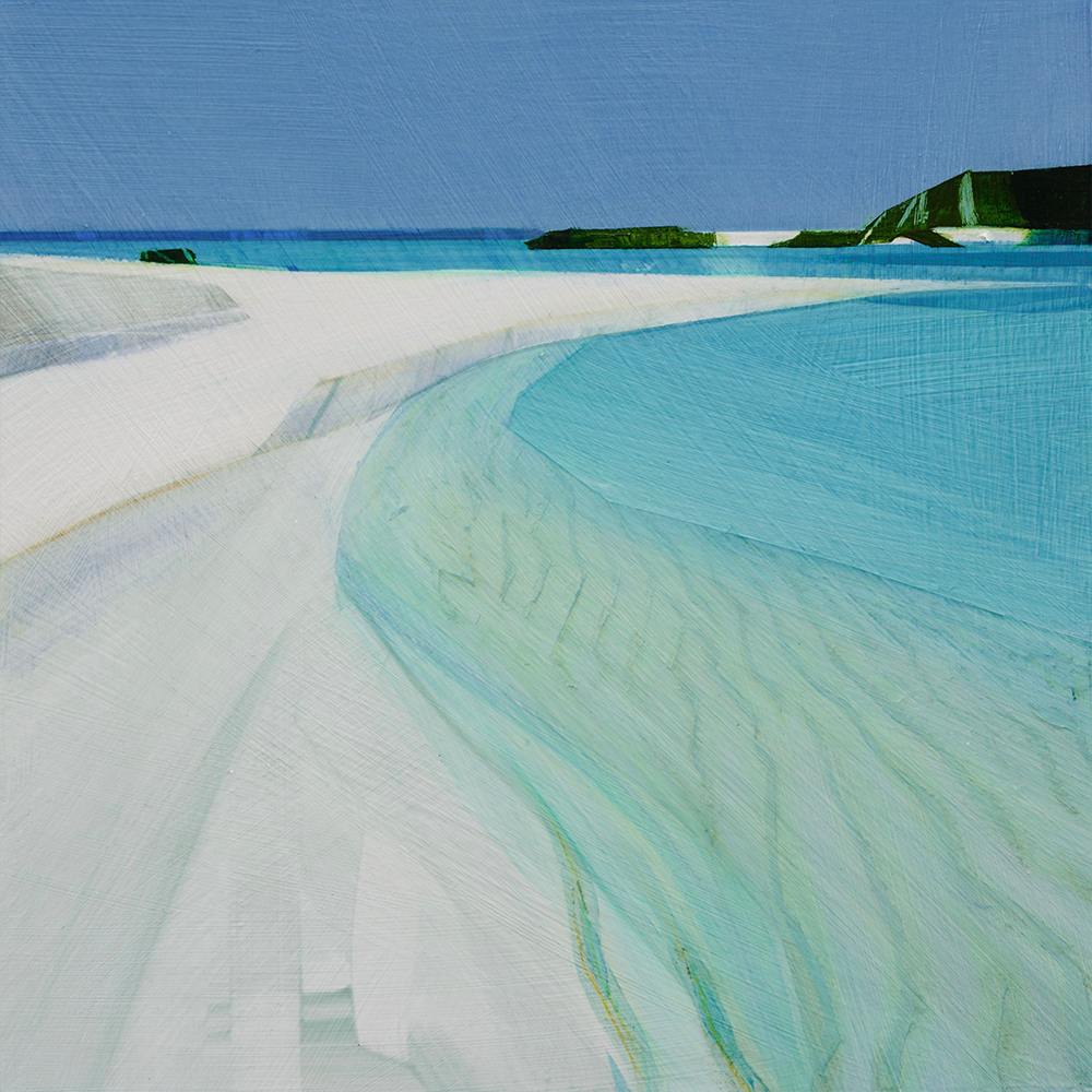 Down By The Water, acrylic on board, michelle mciver