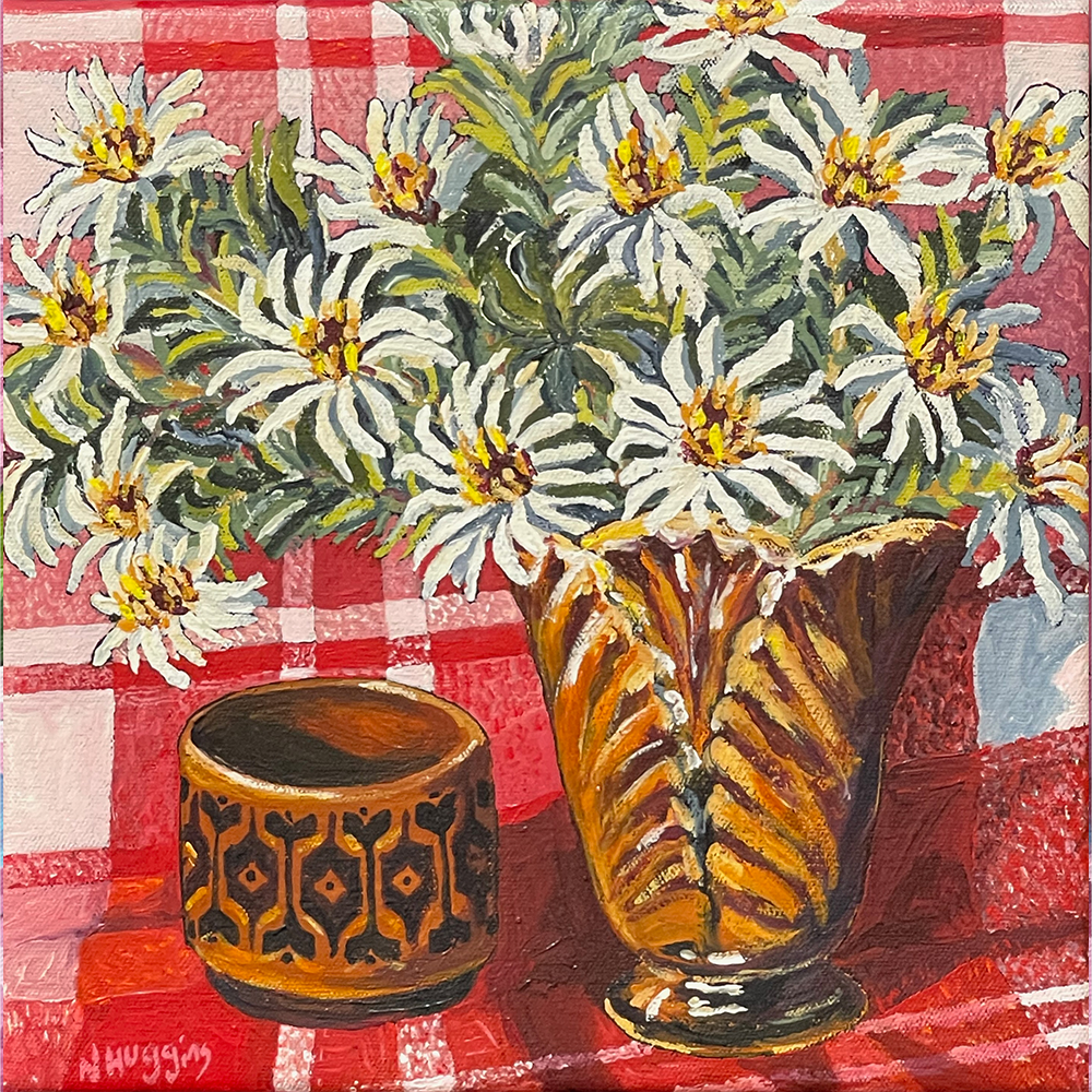 Blanket and Bloom II, Acrylic on Canvas, Narelle Huggins