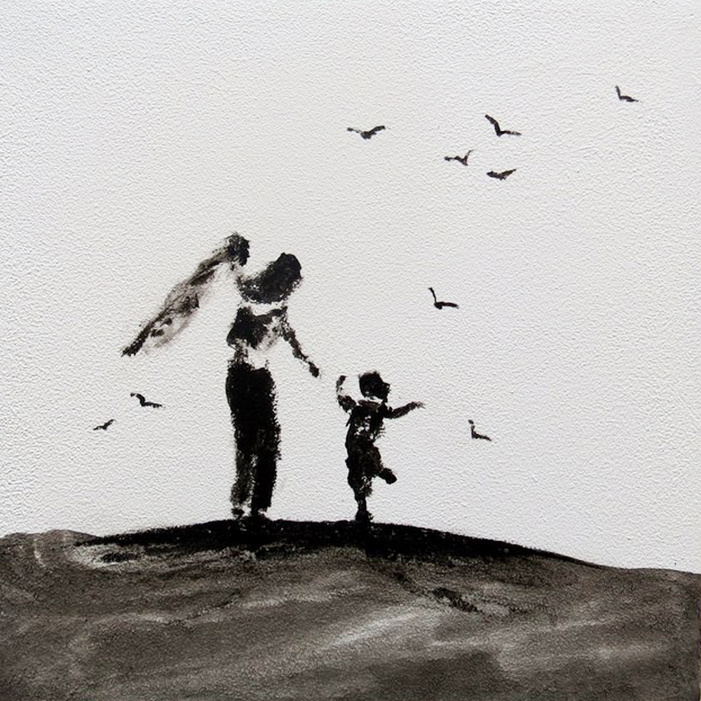 Robin Ranga | Free to Fly | Acrylic on board | Turua Tiny Show 2025 | Turua Gallery