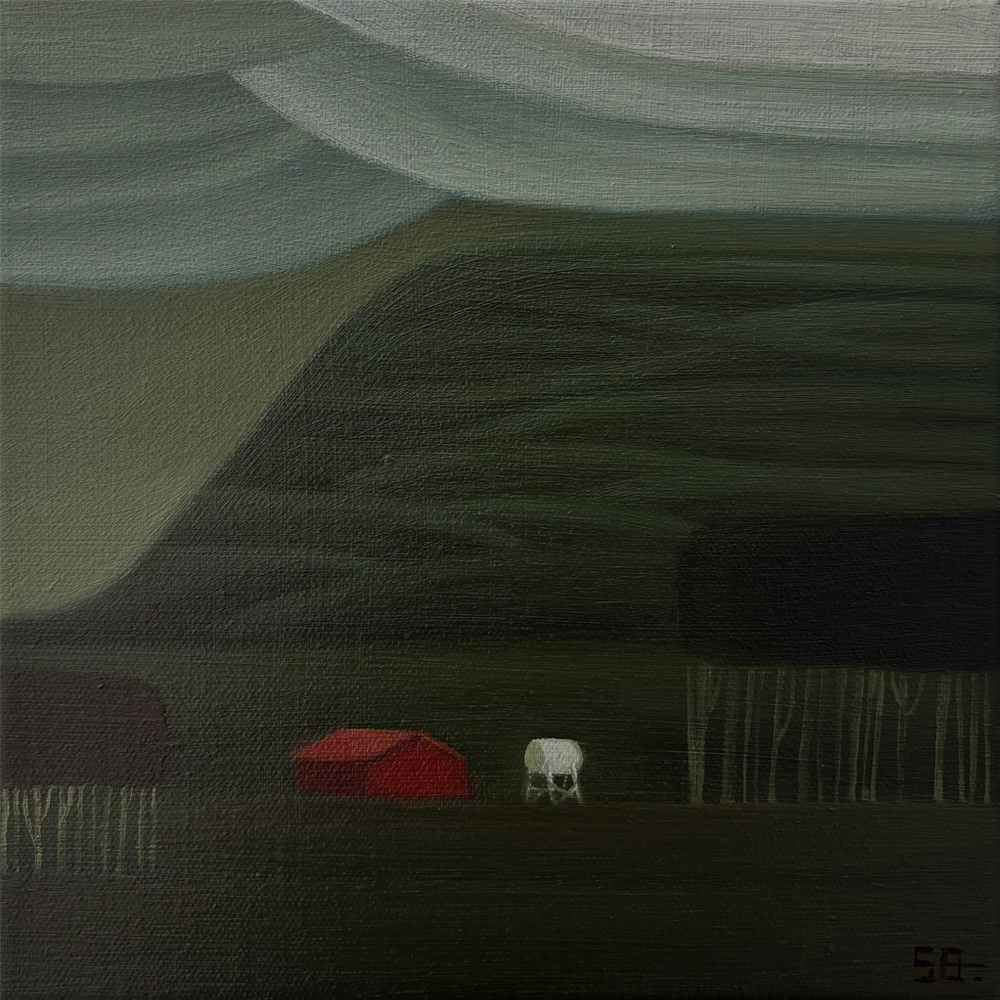 Back Roads | Sean Beldon | Turua Gallery | Turua Tiny Show 2025 | painting