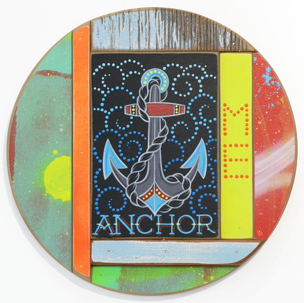 Anchor Me #1 Tony Harrington wood assemblage sculpture