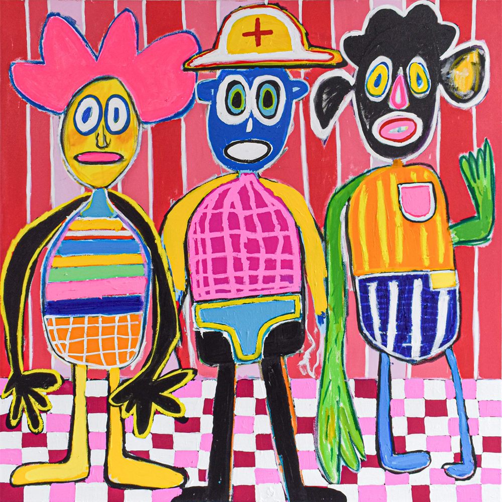 The Three Musketeers | Maico Camilo | Unapologetically Dazzling Solo Exhibition | Turua Gallery | Original Artwork 